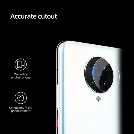 CaseUp Xiaomi Poco F2 Pro Camera Lens Protector Şeffaf 4